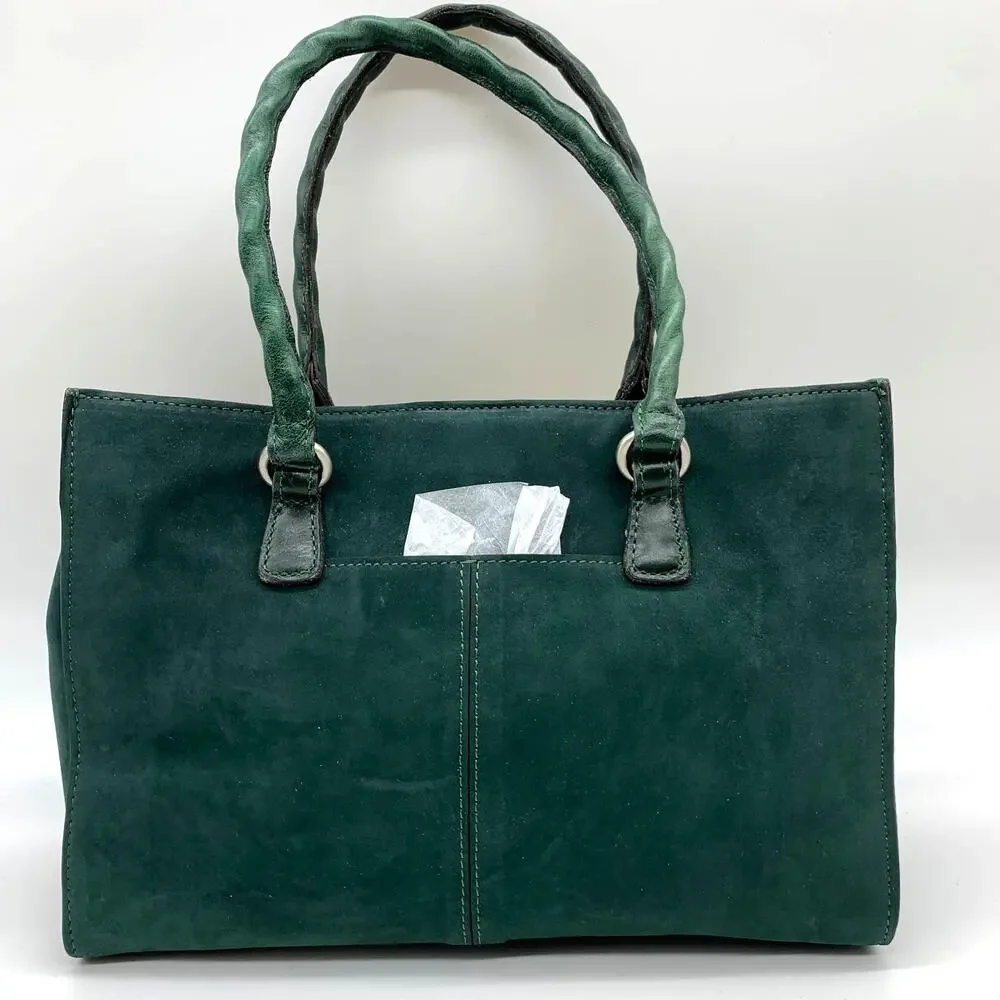 Patricia Nash Leather Handbags Primrose Satchel Dark Green Purse